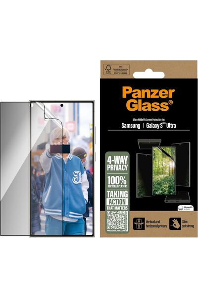 Panzer Glass واقي شاشة بانزر جلاس إيكو ماتريكس رباعي الاتجاهات - مناسب للغاية لهاتف سامسونج جالاكسي إس 25 ألترا