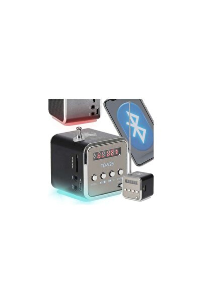 Three top online Cordless radio portable Bluetooth speaker LCD TD-V26