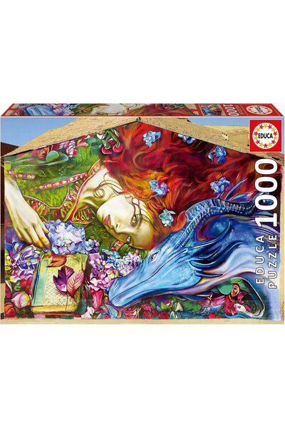 EDUCA أحجية القديس جوردي، 1000 قطعة، حمراء (ليلي بريك)