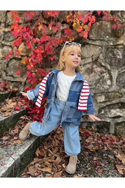 NOBLEKIDS Patchwork Design Children's Denim Jacket – Double Pockets