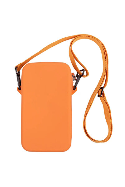 Acvila Zipzoo Colorjoy Silicone phone case, with zipper, charms included, orange