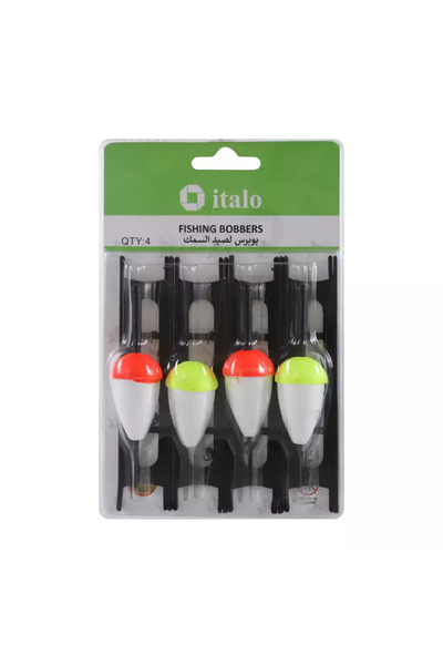 Kovar عوامات صيد إيطالية صغيرة الحجم من الفوم الصلب قابلة للتركيب السريع - عوامات صيد حادة للغاية - 4 قطع