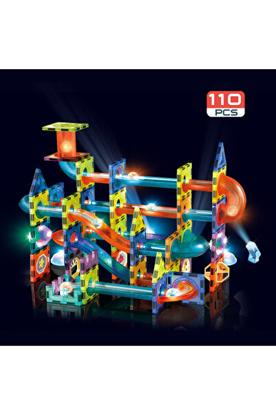 Giftry CADOU: Set de Constructie Magnetic cu lumini - 110 piese + cadou 1 set DART BOARDS ELEFANT