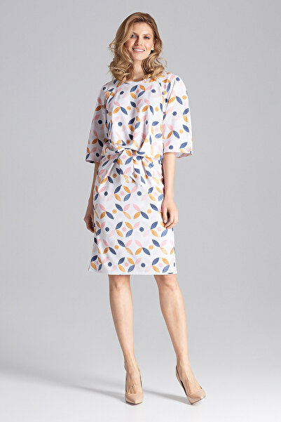 Figl Elegant dress with geometric pattern - Modern design M656 size S