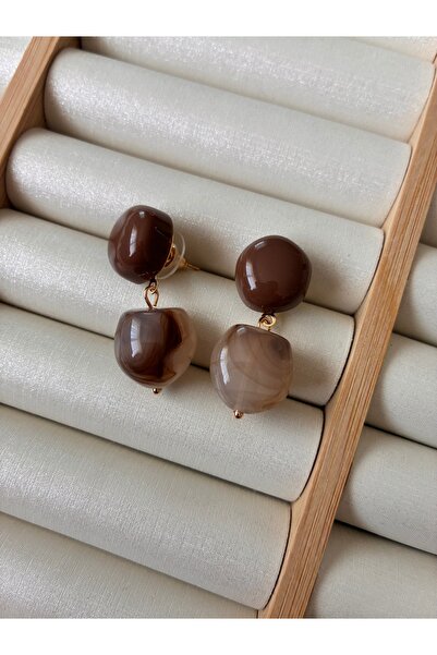 ARİ TAKI Coffee Dangling Design Earrings