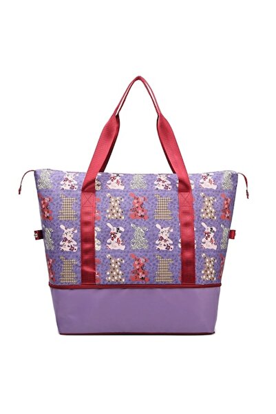 QGC Geantă de voiaj pentru femei, 58x20x40 cm, violet multicolor