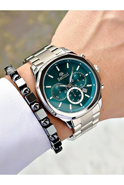 Bentini Men's Wrist Watch – Functional, Steel Band, Waterproof, 2-Year Warranty