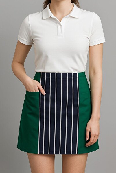 Netto İş Elbiseleri Duocolor Gabardine Fabric Waist-Tied Kitchen Apron