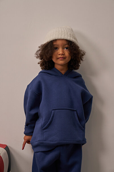 Oh La La Koala For Little Ones Navy Blue Children's Kangaroo Pocket Oversized Tracksuit Set Back to List