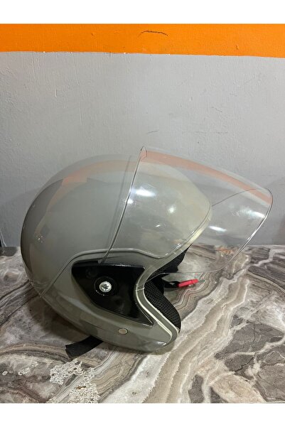 cesastore Motosiklet Yarım Kask- A Kalite /(KIRMIZI-GRİ)