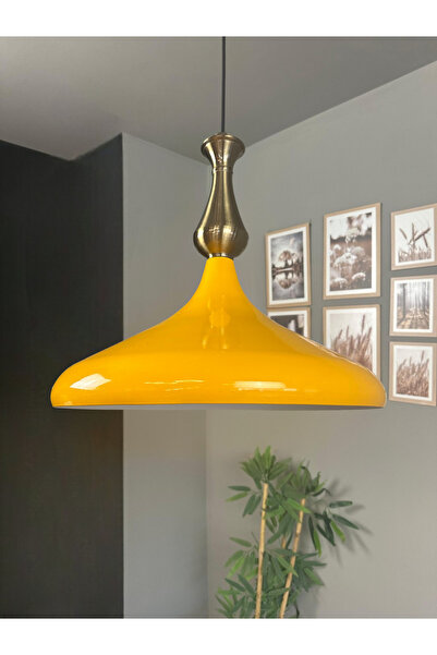 Bamyum Champion Sarı Eskitme Vezir Başlık Tekli Avize Sarkıt Salon Aydınlatma...