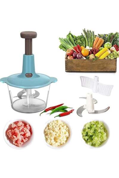 Generic Manual Meat Grinder & Food Chopper - Press-Type Multifunction Kitchen Tool
