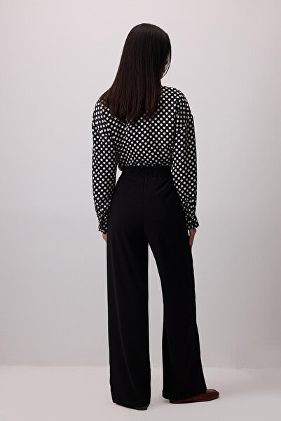 Touché Privé Ribbed Pants with Elastic Waist