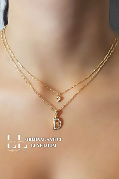 Luxe Loom Zarafetin Işıltısı Kadın Paslanmaz Çelik Gold Renk Zirkon Taşlı Çif...