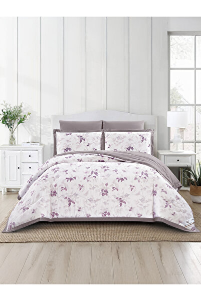 Doona طقم لحاف مقاس كينج، 6 قطع، 260×240 سم، مطبوع، مناسب لجميع المواسم، مصنوع من الألياف الدقيقة، 350 جرام لكل متر مربع