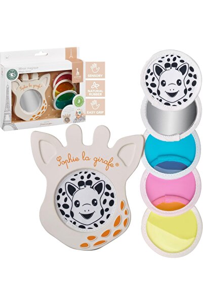 Sophie La Girafe مرآة سحرية - لعبة تعليمية مبكرة - 4 عدسات قابلة للتبديل - مطاط