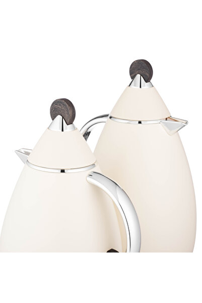 LALOZA ✨ Luxury 2-piece thermos set – matte ivory finish with elegant metal handles | For tea and coffee (1 liter each) ✨