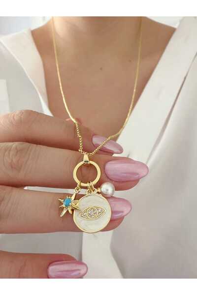 CHARMLUCKY ÖZEL SERİ GÖZ CHARM UZUN KOLYE