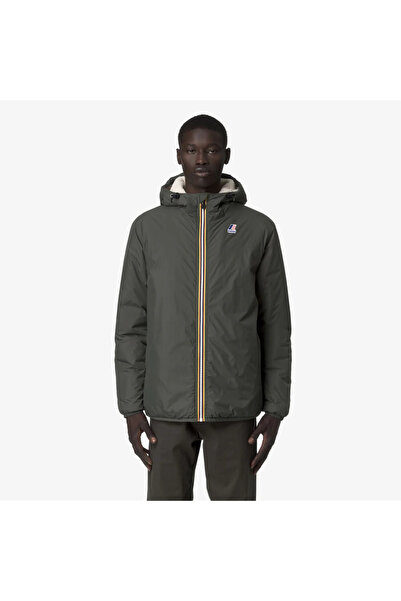 K-Way Green and black unisex jacket Le Vrai 4.0 Claude Orsetto