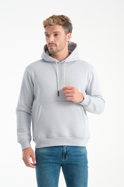 KAPHONE Men's Winter Kangaroo Pocket with Fleece Inside Unprinted