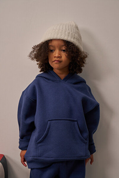 Oh La La Koala For Little Ones Navy Blue Children's Kangaroo Pocket Oversized Tracksuit Set Back to List