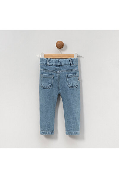 Overdo Girl Child 1-4 Years Old Heart Embroidered Denim Pants