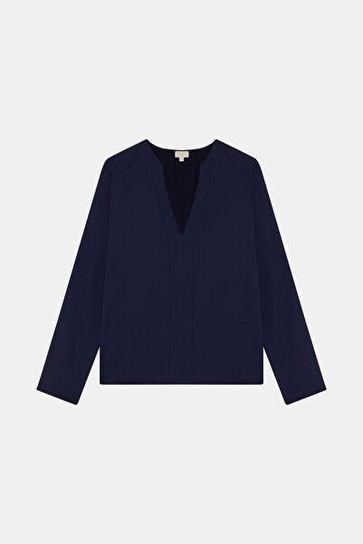 W Collection Dark Blue Long Sleeve Bluz