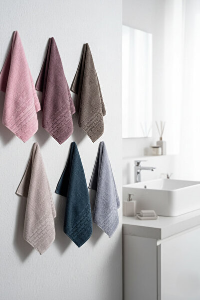 VİENNA 6-Piece Cotton 50X90 cm Hand & Face Towel – Soft and Absorbent Set