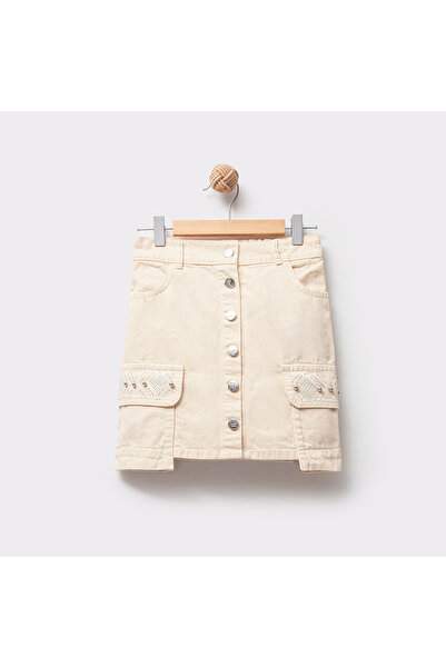 Overdo Ovd Girl's 5-8 Years Old Stone Printed Raw Skirt