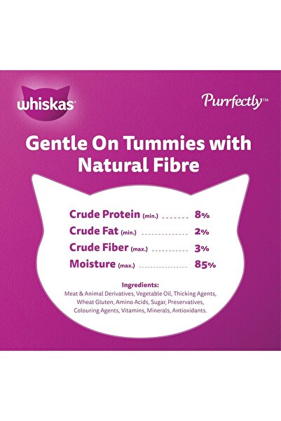 Whiskas Purfectly Chicken Entrée in Gravy, 24 x 85g Wet Cat Food (Adult 1+)