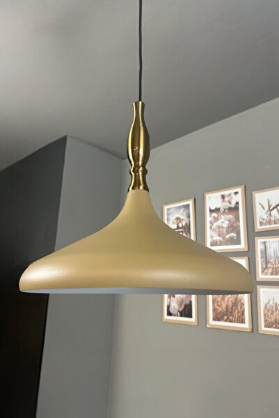 Bamyum Champion Bej Eskitme Simya Başlık Tekli Avize Sarkıt Salon Mutfak Aydı...