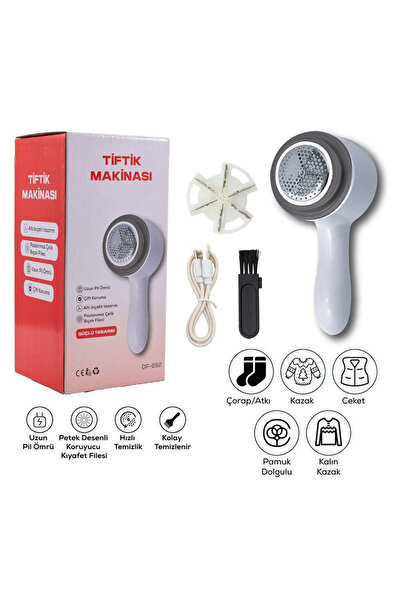 MOBEE USB Şarjlı Altı Bıçaklı Tiftik Temizleme Makinesi Kumaş Tüy Alma Cihazı...