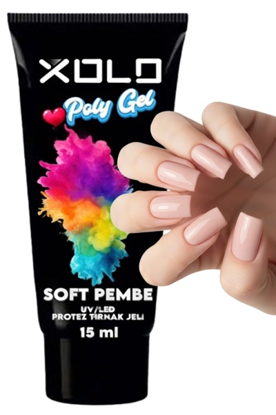 xolo Soft Pembe Polygel Protez Tırnak Polijel Poly Gel 15 ML