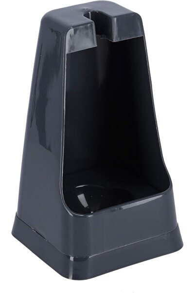 ROYALFORD Toilet Brush Holder Grey 360 D Shaped Head Under Rim Cleaner Compact Durable