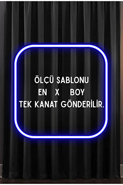 PerdeYap1980 Blackout Three-Layer Light-Proof Background Curtain – Black – Non-Pleated Foam Blackout Sunshade (Width X Length)