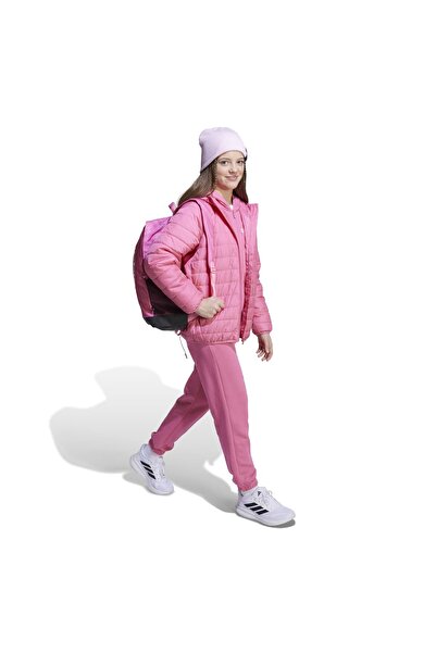 adidas Παλτό Essentials Light Padded Παιδικό Ροζ με κουκούλα