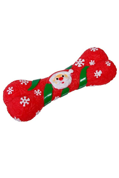 Blusmart Jucărie Chitaitoare pentru Câini – Os de Crăciun cu Moș Crăciun