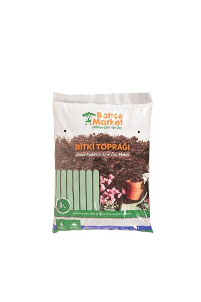 bahçe market Bitkisel Toprak 5 Lt – Doğal Karışım Bahçe ve Balkon Bitki Toprağı