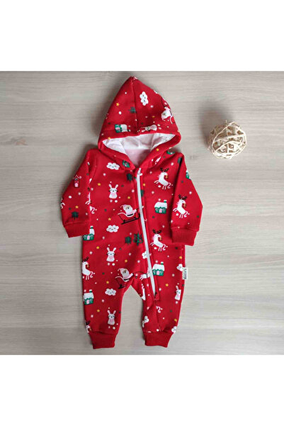Necix's Christmas baby romper with hood 0-9 months