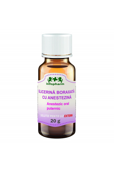infopharm Glicerină Borax cu Anestezină (20 ml)