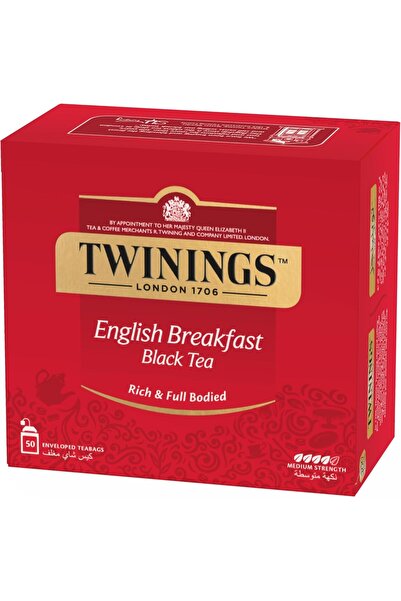 Twinings English Breakfast Tea, 50 Tea Bags - Pack of 1