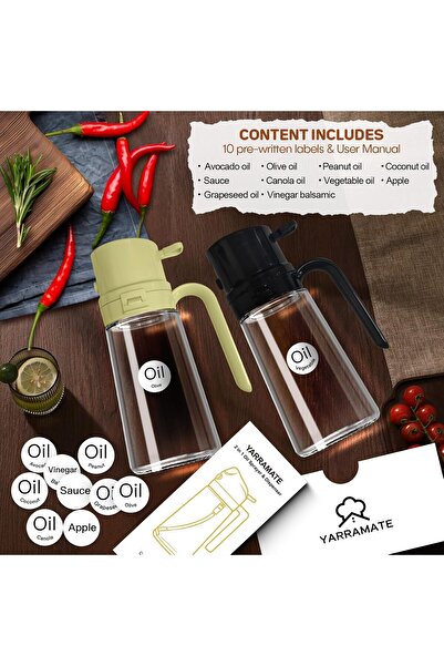 Generic 16oz/470ml Easy Refillable Oil Sprayer for Cooking (Black)