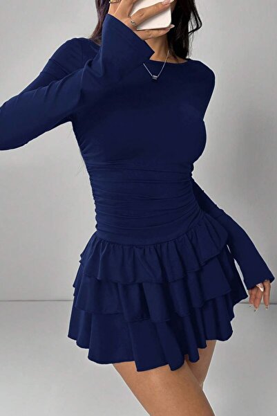 JE-TU Многослойна мини рокля с набори JT9060