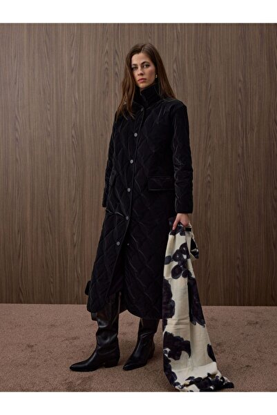 Ferraceci معطف أسود مبطن