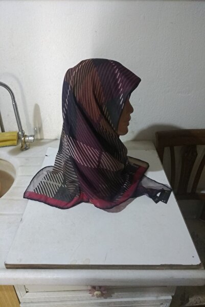 GÜZEL KAMAN وشاح لوسيللا الناعم قطعة واحدة، لون بيج وأسود وأحمر داكن، جودة عالية، عملي، جميل وأنيق