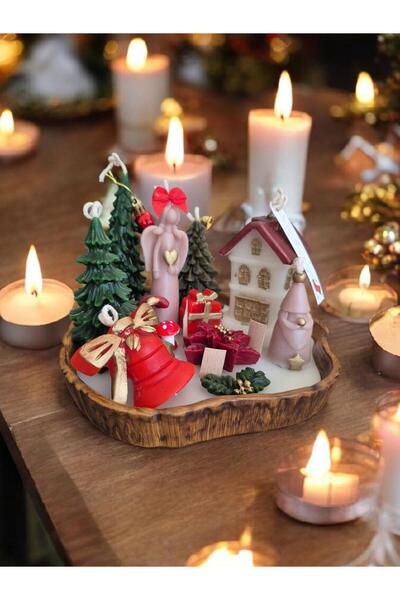 GRAMOFY E-TİCARET Yılbaşı temalı mum seti
