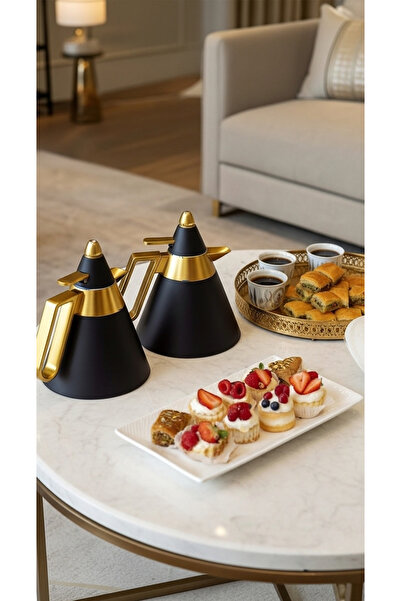 Generic 1 liter/700 ml tea and coffee thermos set with an elegant design