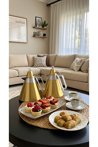 Generic 1 liter/700 ml tea and coffee thermos set with an elegant design