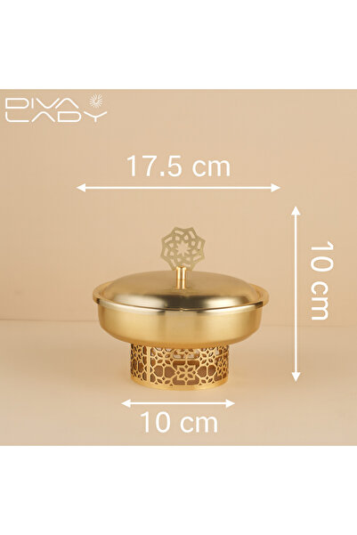 DIVA LADY A luxurious serving tray (17.5 cm diameter – 10 cm height – 10 cm base) ✨ A regal design to enhance your hospitality