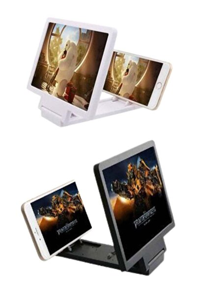 Generic 3D Screen Magnifier Stand Bracket For Mobile Phones White